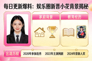 每日更新爆料：娱乐圈新晋小花背景揭秘