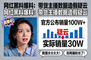 网红黑料爆料：带货主播数据造假疑云